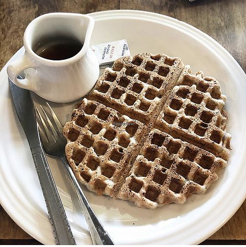 Vegan and gluten free waffles  at Cafe Zippy in Everett
