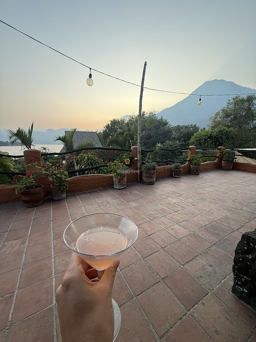 View of Volcan San Pedro   at Hotel y Restaurante Bambu in Santiago Atitlan