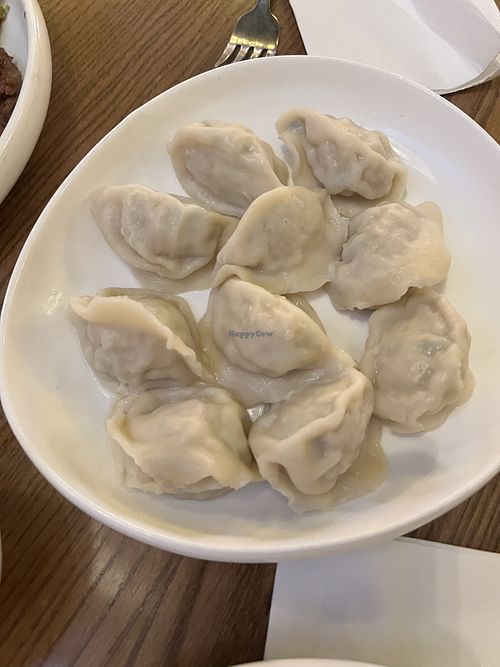 Steamed vegetarian dumplings  at Northern Cafe in Long Beach