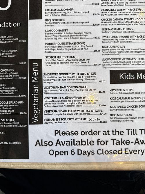 Vegan Options  at Lu Thi Mong Xe's Vietnamese Kitchen in Lakes Entrance