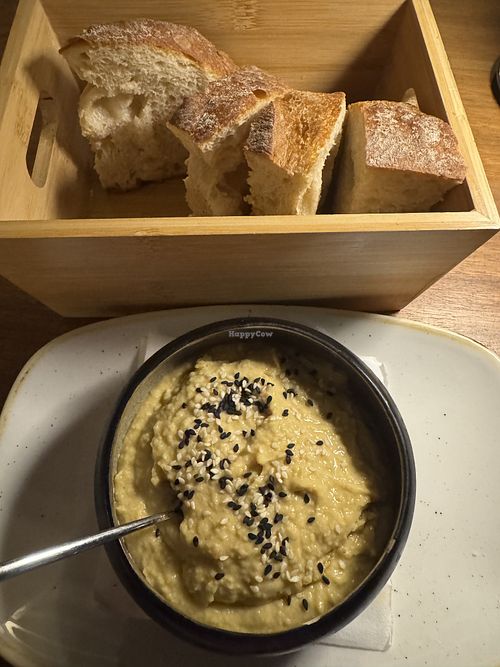 Hummus/breadd  at Sunset Cafe in Grand Case