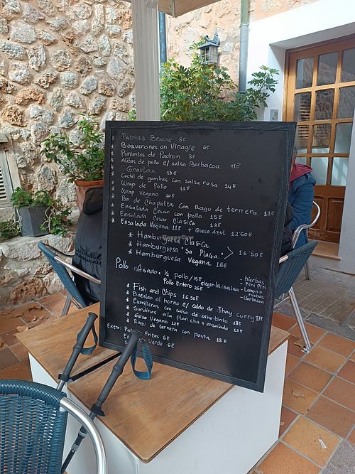 menu at Cafè sa Plaça in Mallorca