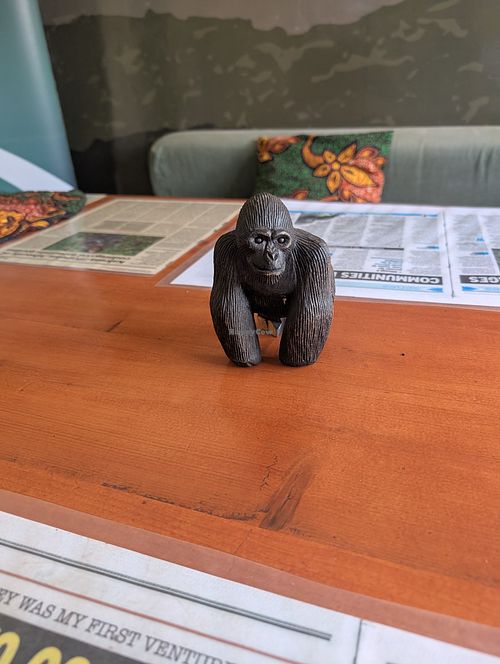 Gorilla statue at Gorilla Conservation Café - Entebbe in Entebbe