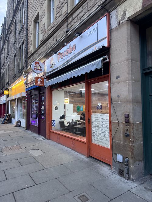 Outside   at Potoba  in Edinburgh