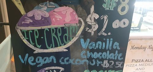 Vegan ice cream at Hallidays Point Tavern in Black Head