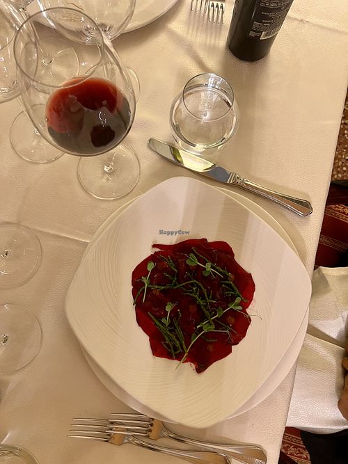 Carpaccio di barbabietola  at Ristorante Borgo Antico in Verona