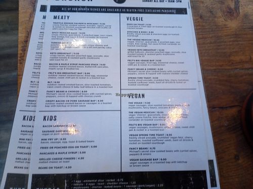 Menu at Felt Cafe in Stroud