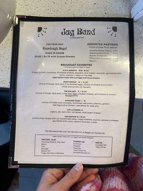 Lots of vegan options  at Jug Band Coffee and Tea in Long Beach