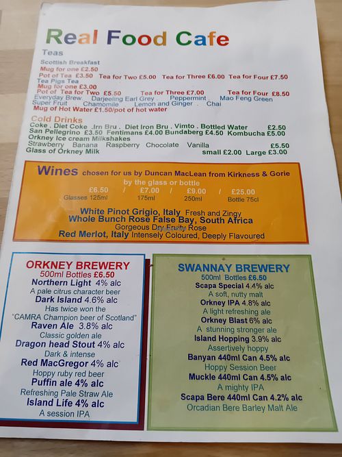 at Real Food Cafe @ Judith Glue  in Orkney Islands