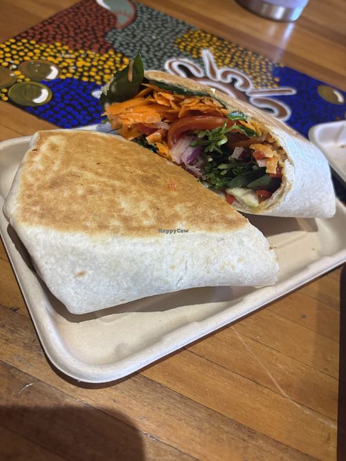 Vegan Happy wrap  at Ininti Cafe & Souvenirs in Uluru