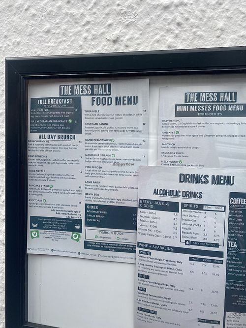 Vegan options   at The Mess Hall  in Lostwithiel
