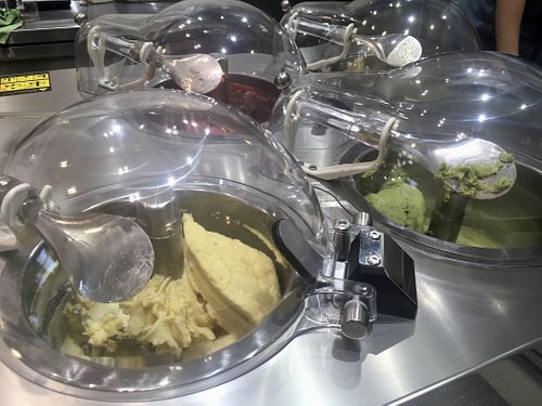 The ice cream flavours available in March 2025. They’re constantly being churned so they taste super fresh.  at Full House in Tainan