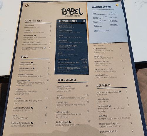 Menu (2025) at Babel Restaurant in Zurich