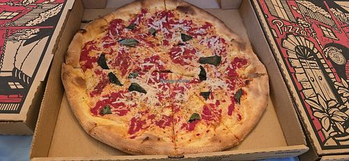 Vegan "Rustica Pizza" at L'Osteria Mondello in Cheyenne