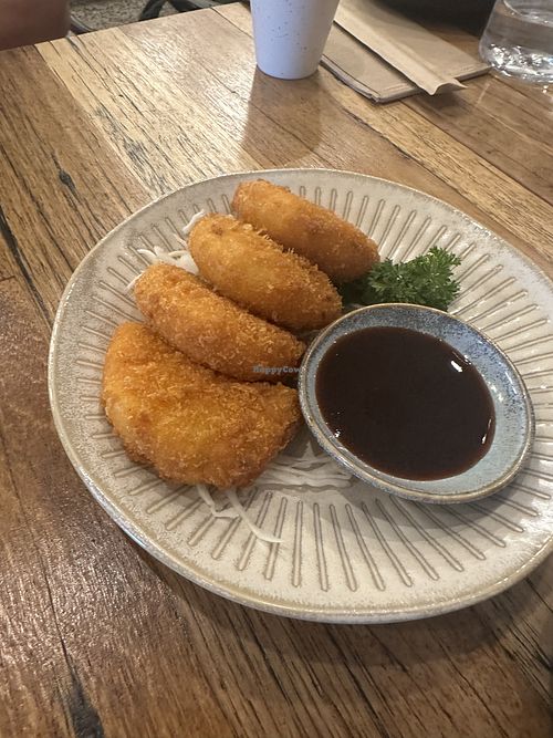 Delicious vegetable croquets   at TONARI in Newport