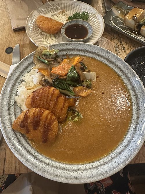 Katsu curry with vegetables   at TONARI in Newport