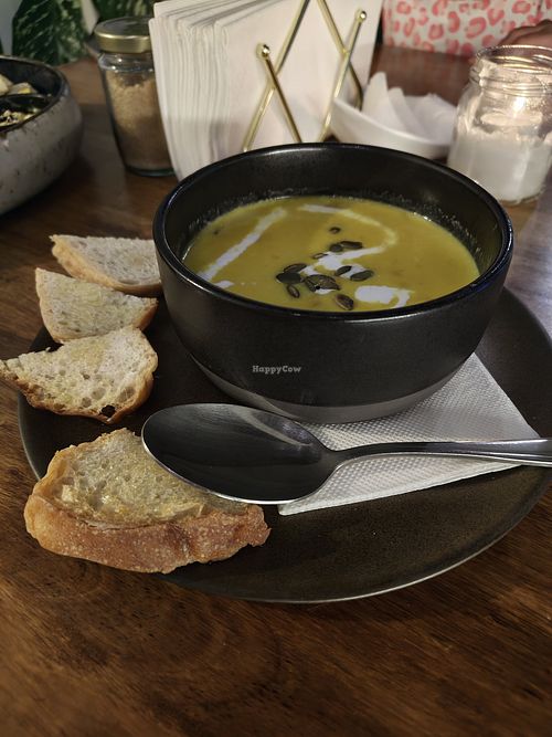 Delicious pumpkin soup at Seasalt and Sage in Koh Phangan