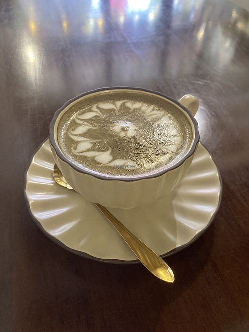 Hoijicha latte with oat milk  at Olde World Coffee in Malacca
