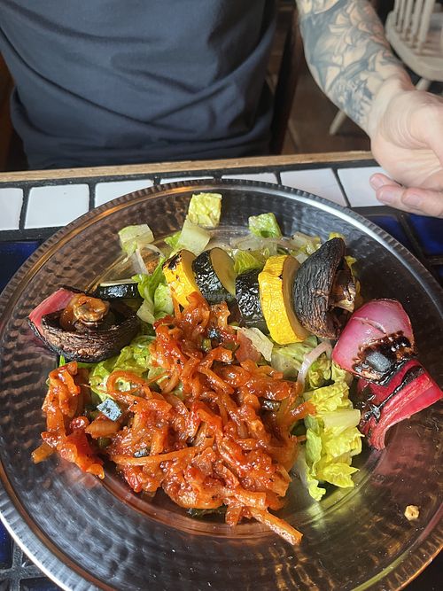 Veggie kabob  at Clay & Fire in Kansas City