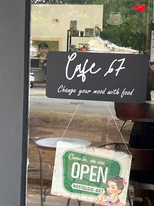 Small to medium sized eatery with several vegan options in an interesting gift shop variation. Good, friendly staff. A vegan oasis in country Australia.  at Cafe 67 in Burra