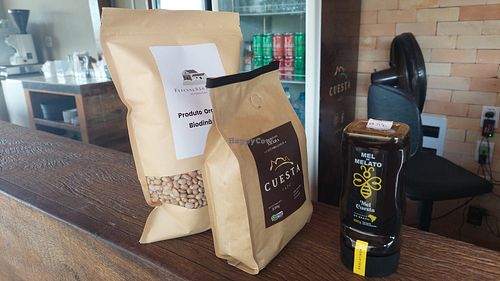 Café e feijão organicos at Cuesta Café in Pardinho