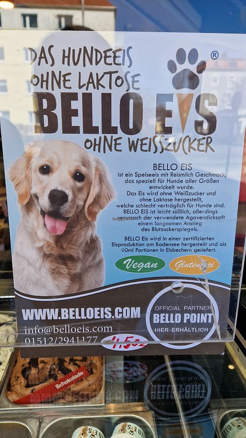 Vegan ice cream for dogs!!! at Konditorei Detterbeck in Munich