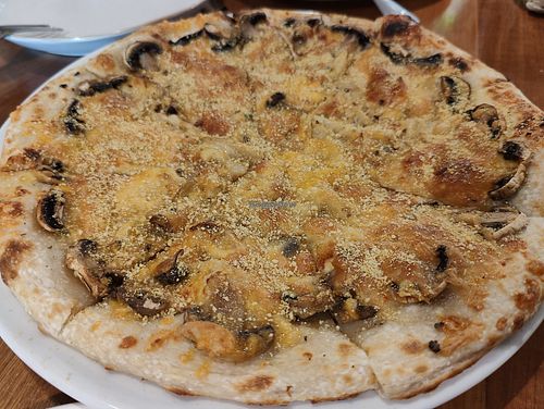 Mushroom pizza ❤️ it at Real Food 真食 in Penang