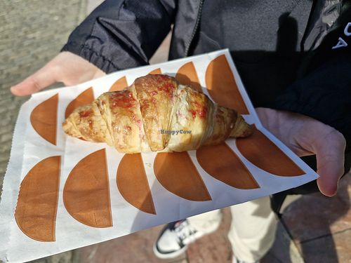 Yummy vegan croissant at The Cornish Bakery   in Plymouth