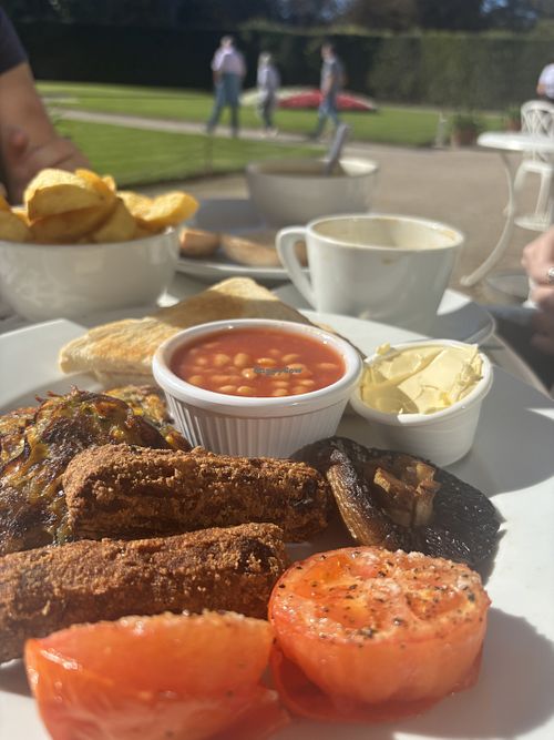 Vegan all day brunch - good  at The Orangery Garden Cafe in Torpoint