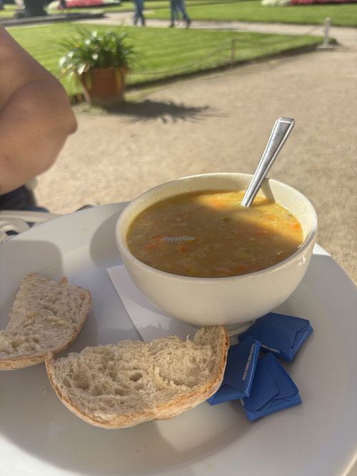Soup was lovely !  at The Orangery Garden Cafe in Torpoint
