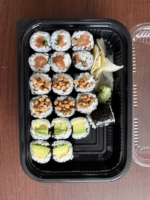 Ume Shiso Maki, Natto Maki, Avocado Maki (my favorite of the three)  at Oto Sushi  in Redmond