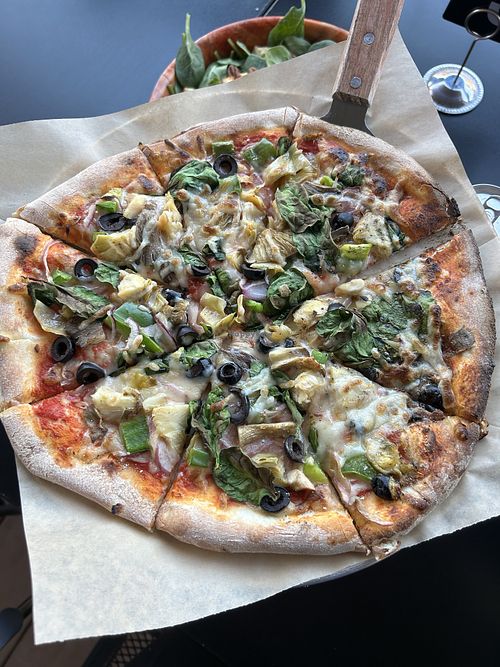 The Coloma combo with vegan cheese and the meats swapped out for artichoke and spinach - very good!   at Marco's Cafe  in Lotus