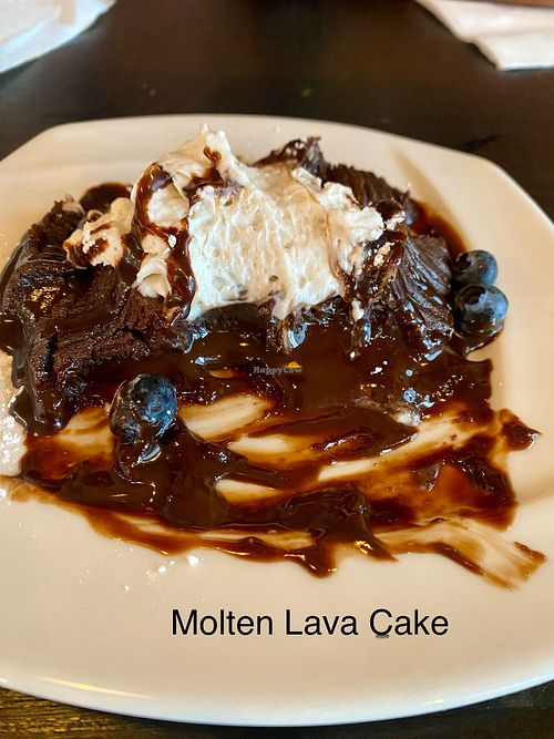 Disintegrated lava cake  at Basil Vegan Thai & Sushi in Las Vegas