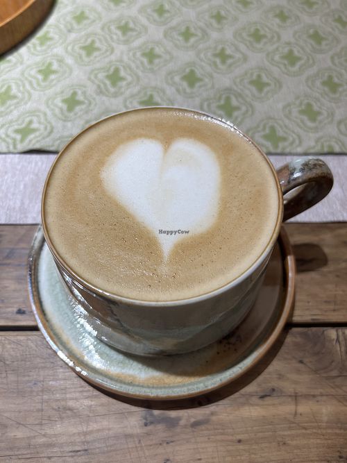 Oat milk latte  at Heyue Sukongjian in Puer