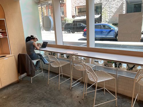 This is all the seating inside at Avo in New York City