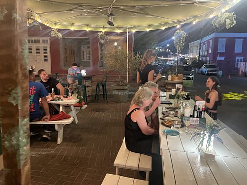 Lovely outdoor seating, more on the other side overlooking the street  at Mi Familia Ristorante in Willemstad