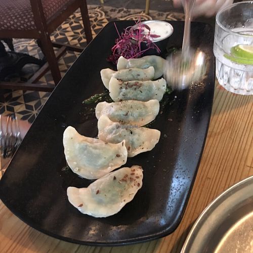 Spinach Khinkali at Nanuchka in Tel Aviv