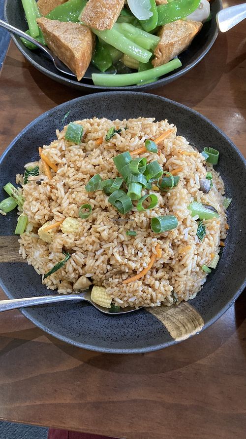 Vegetable fried rice - huge serve, really tastyy  at Lims Kitchen in Warners Bay