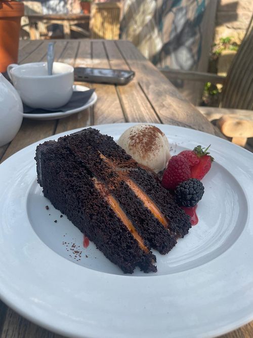 Orange sponge cakee  at The Devonshire in Mansfield