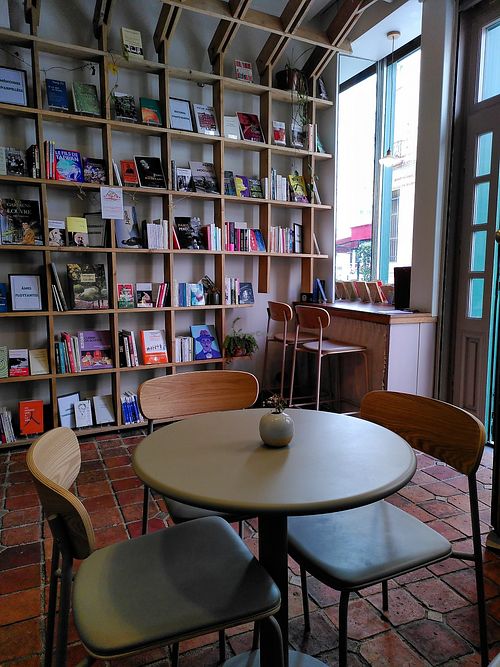 Interior at L'îlebrairie in Paris
