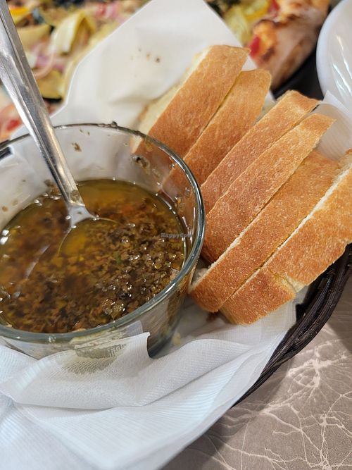 Starter Bread with Olive tapenade at Fratello's Ristorante & Pizzeria in Idyllwild