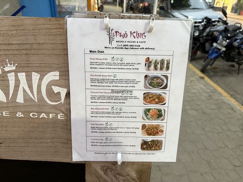 Menú  at Pho King in Cabarete