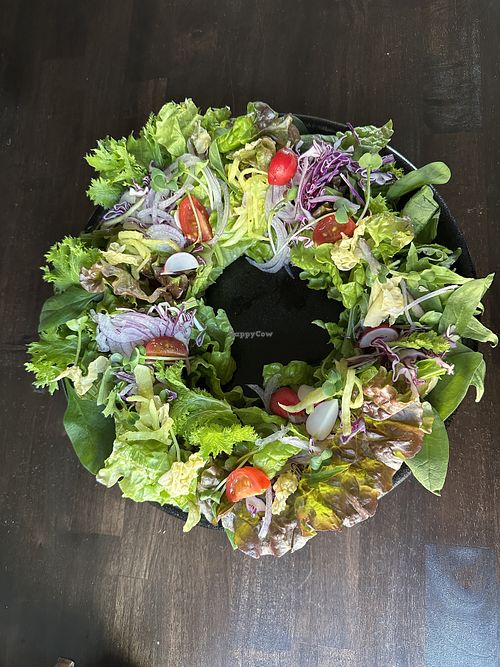 Christmas wreath salad   at Kiko's Raw Vegan Cafe & Restaurant in Kyoto