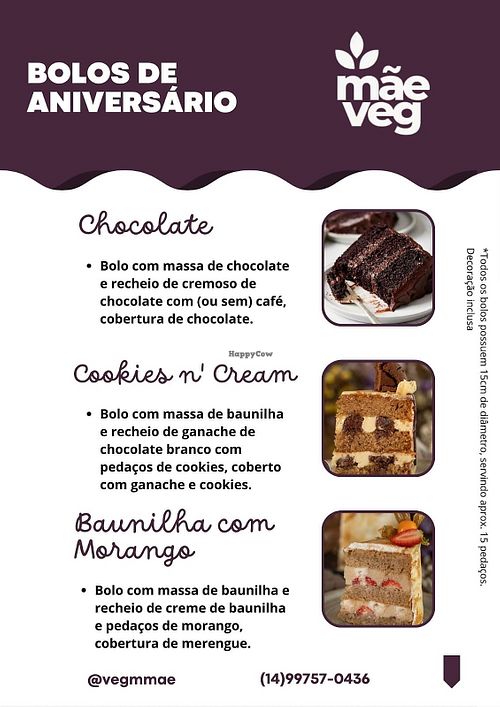 Party cakes.  at Mãe Veg in Bauru