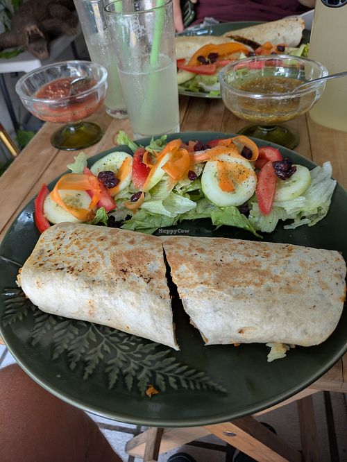 Seitán burrito at Wake Up Vallarta in Puerto Vallarta