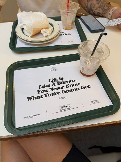 I hope I know what I get in my burrito    at SIESTA  in Kyoto