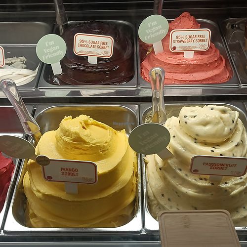 Some of their vegan offerings at Gelatissimo Eastland in Ringwood