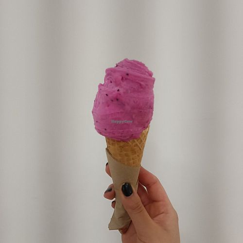 Dragonfruit lychee sorbet at Gelatissimo Eastland in Ringwood