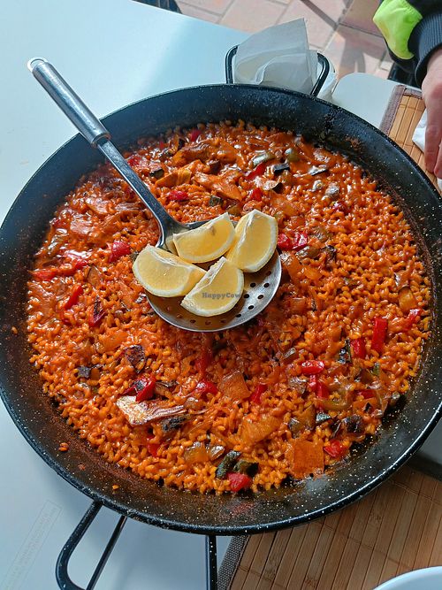 Vegetable paella at L'alegra in Puerto De Mazarron