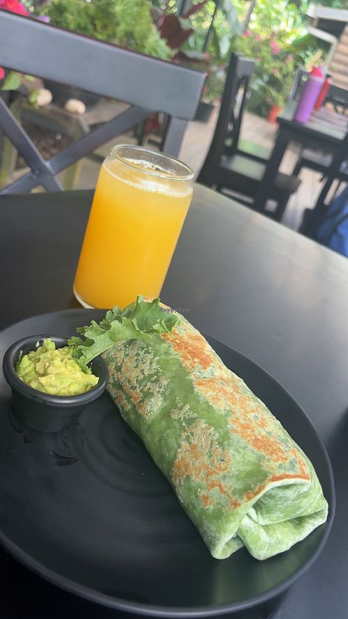Veganised veggie burrito   at Stella's Cafe in Monteverde